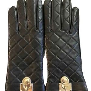 MK leather gloves
